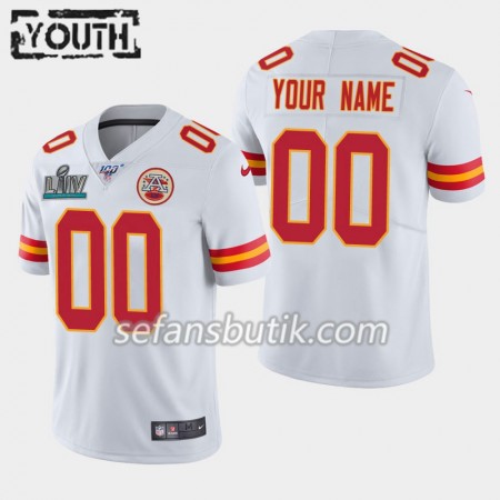 Kansas City Chiefs Tröjor Custom Nike Vit 2020 Super Bowl LIV - Barn Kansas City Chiefs Tröjor Custom Nike Vit 2020 Super Bowl LIV - Barn